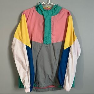 Bleecker & Mercer Colorblock Style Pullover Windbreaker